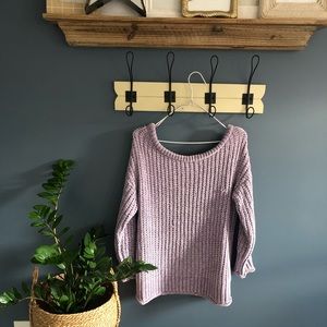 Purple chenille sweater - small